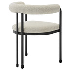 Modway Turin Curved Back Boucle and Metal Dining Accent Chair by Modway-EEI-7225-BLK-PRL