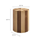 EEI-6952-OAK-WAL Twirl Two-Toned Wood Veneer Side Table by Modway