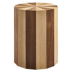 Modway EEI-6952-OAK-WAL Twirl Two-Toned Wood Veneer Side Table Oak Walnut