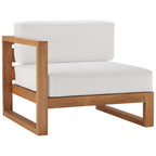 EEI-4257-NAT-WHI-SET Upland 4-Piece Outdoor Patio Teak Wood Furniture Set by Modway