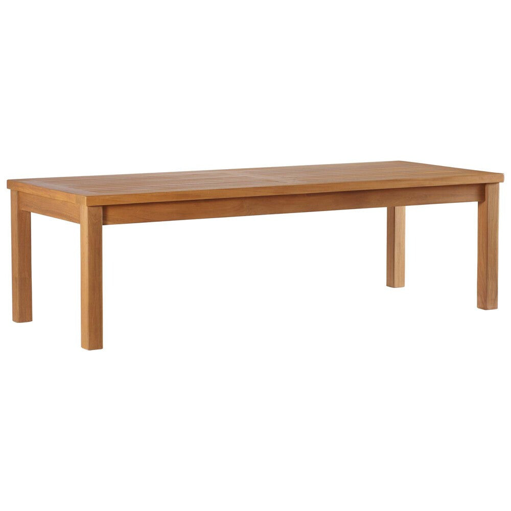 EEI-4257-NAT-WHI-SET Upland 4-Piece Outdoor Patio Teak Wood Furniture Set by Modway