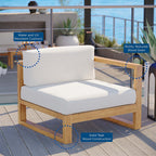EEI-4123-NAT-WHI Upland Outdoor Patio Right-Arm Chair by Modway