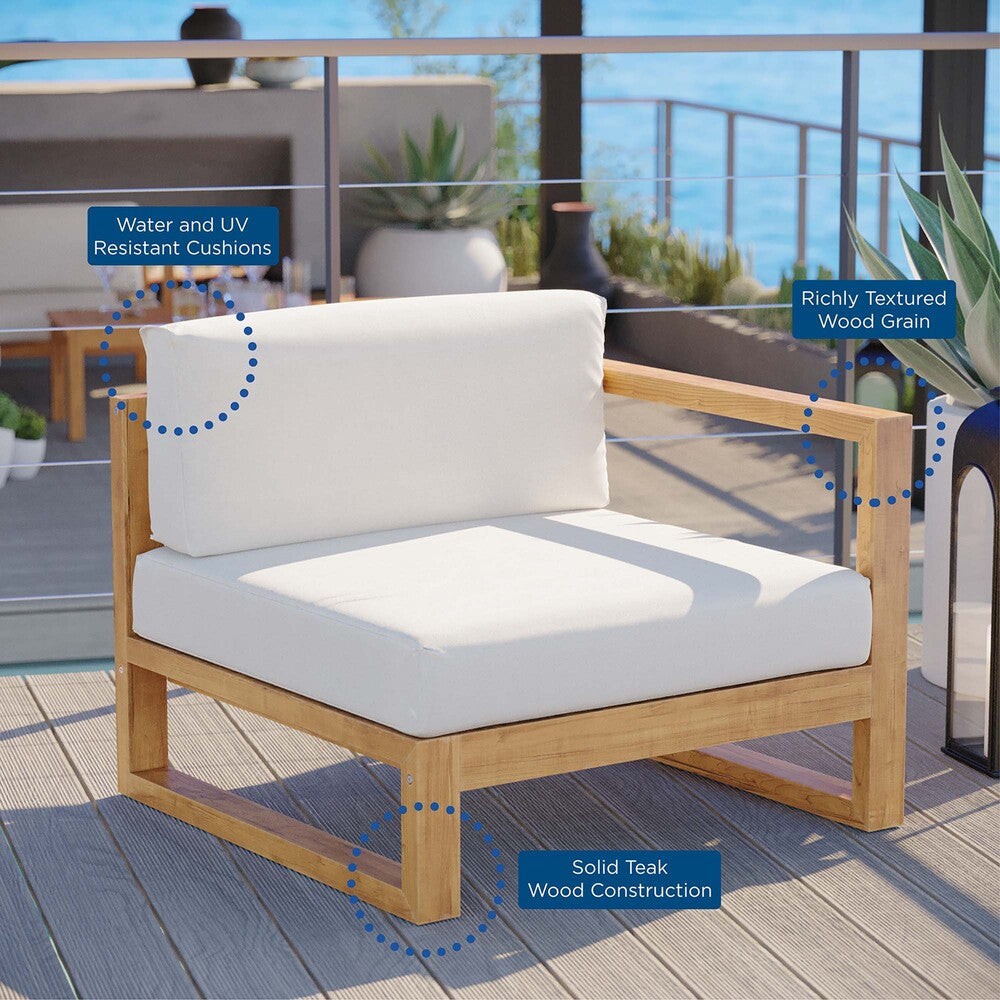 EEI-4123-NAT-WHI Upland Outdoor Patio Right-Arm Chair by Modway