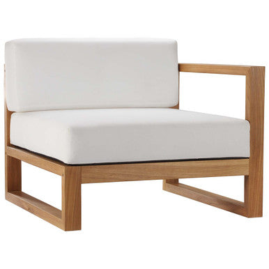 Modway EEI-4123-NAT-WHI Upland Outdoor Patio Right-Arm Chair Natural White