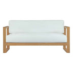 EEI-2707-NAT-WHI Upland Outdoor Patio Teak Sofa by Modway
