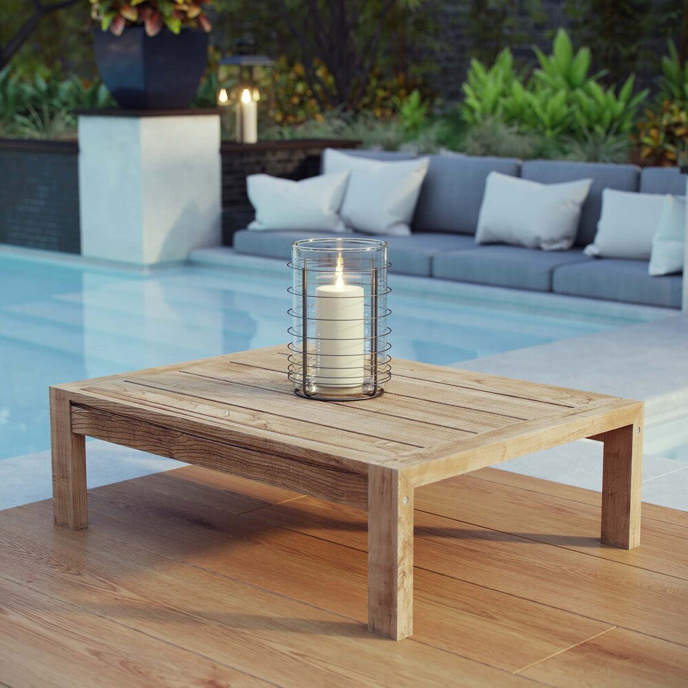 EEI-2710-NAT Upland Outdoor Patio Wood Coffee Table by Modway