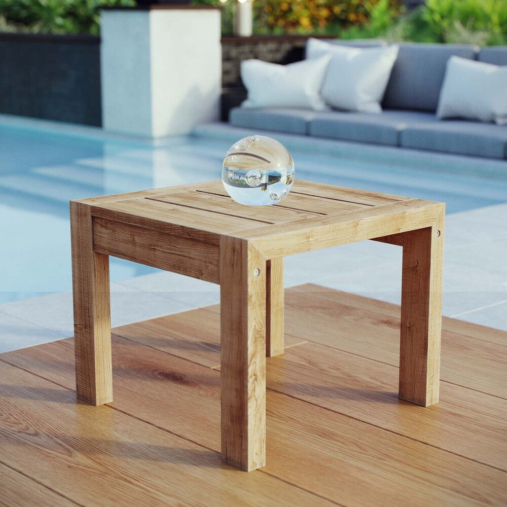EEI-2709-NAT Upland Outdoor Patio Wood Side Table by Modway