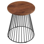 EEI-6831-WAL Valeo Round Wood and Metal Side Table by Modway
