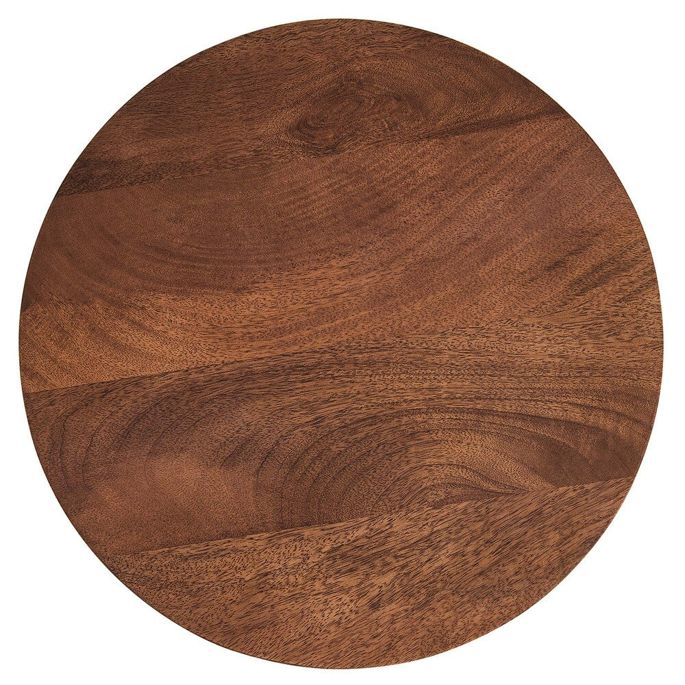 EEI-6831-WAL Valeo Round Wood and Metal Side Table by Modway