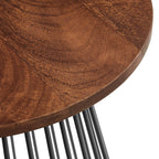 EEI-6831-WAL Valeo Round Wood and Metal Side Table by Modway
