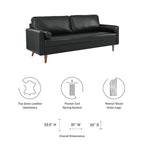 EEI-4634-BLK Valour 81" Leather Sofa by Modway