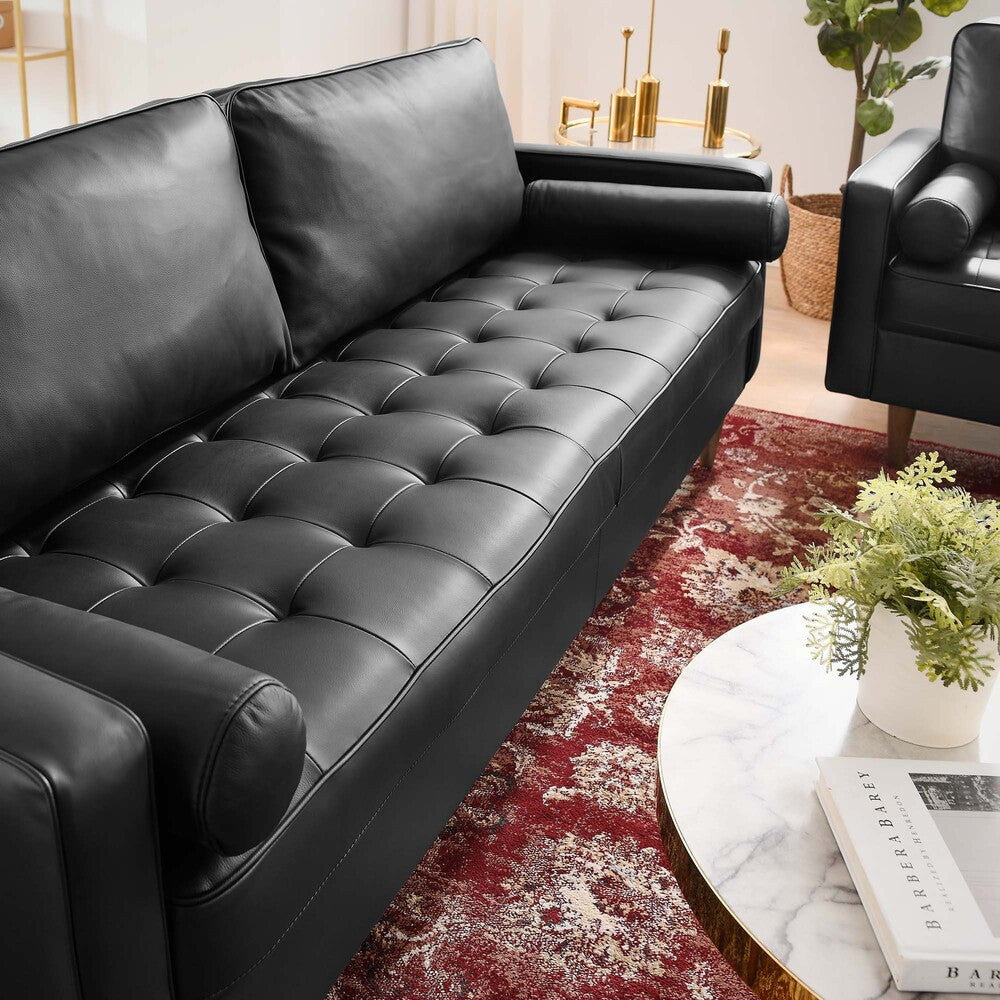 EEI-4634-BLK Valour 81" Leather Sofa by Modway