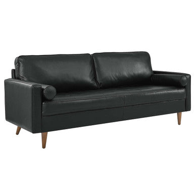 Modway EEI-4634-BLK Valour 81" Leather Sofa Black