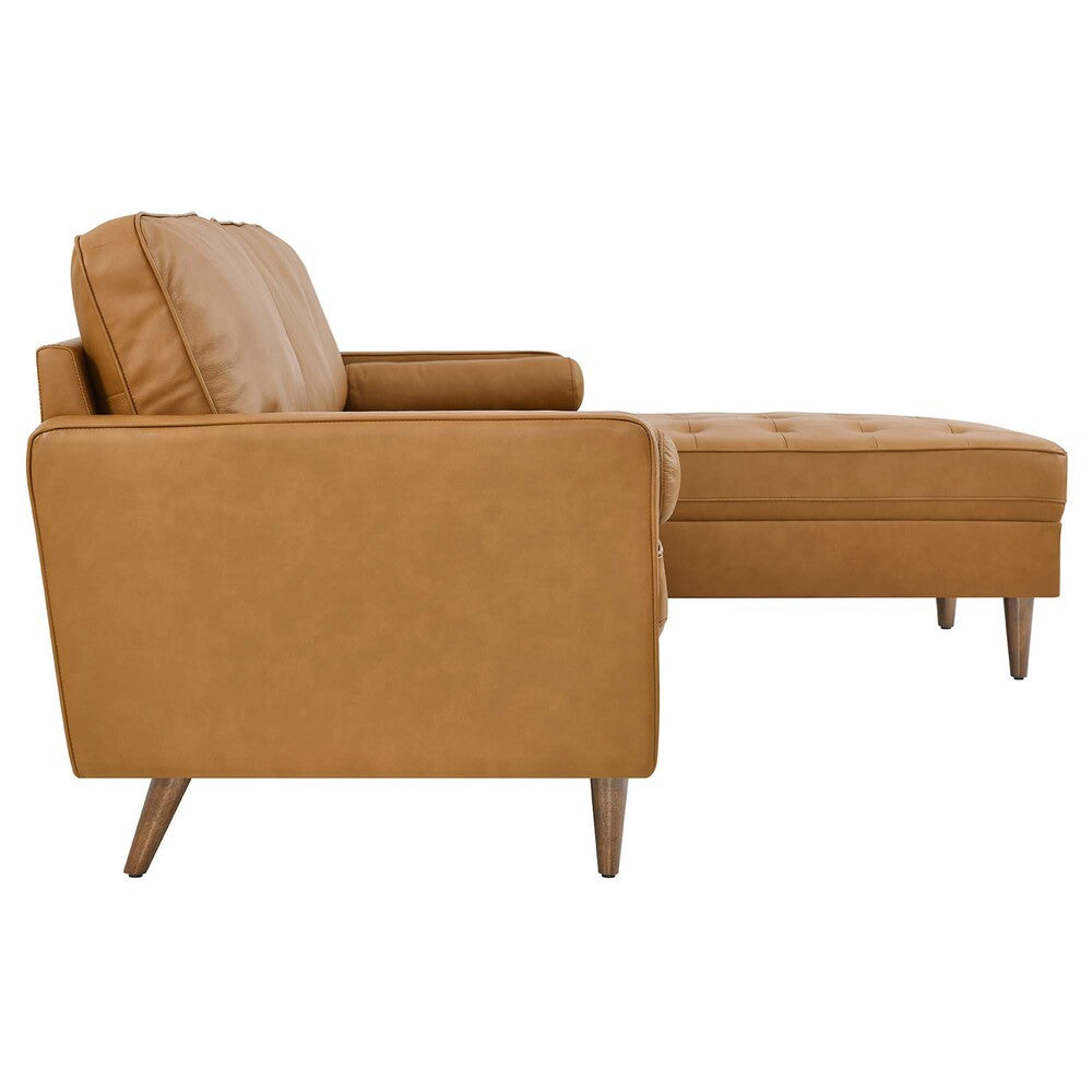EEI-5873-TAN Valour 98" Leather Sectional Sofa by Modway