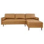 EEI-5873-TAN Valour 98" Leather Sectional Sofa by Modway