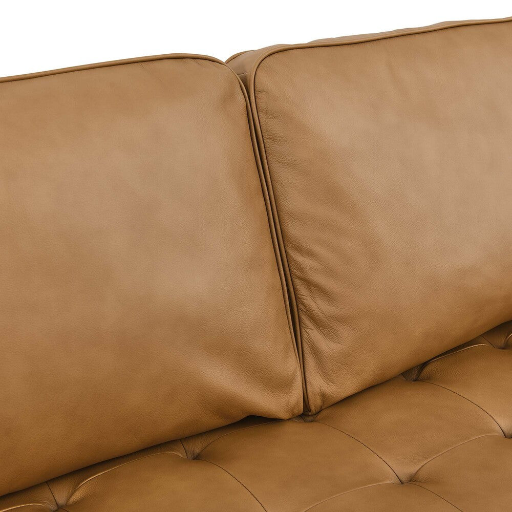 EEI-5873-TAN Valour 98" Leather Sectional Sofa by Modway