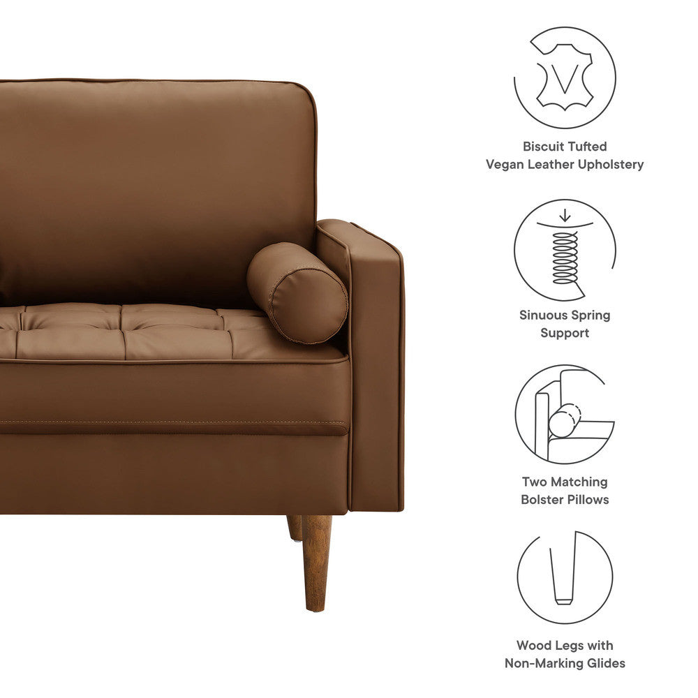 Modway Valour Tufted Vegan Leather Accent Armchair by Modway-EEI-6971