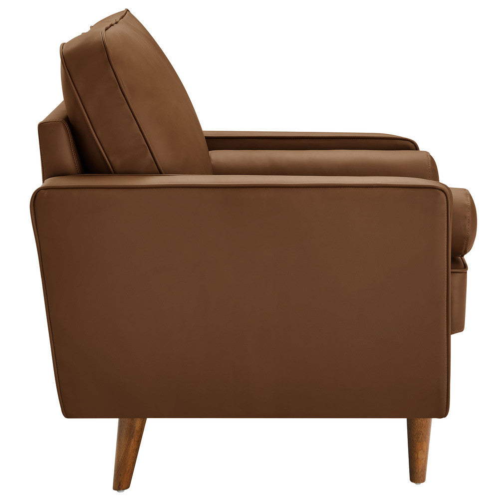 Modway Valour Tufted Vegan Leather Accent Armchair by Modway-EEI-6971
