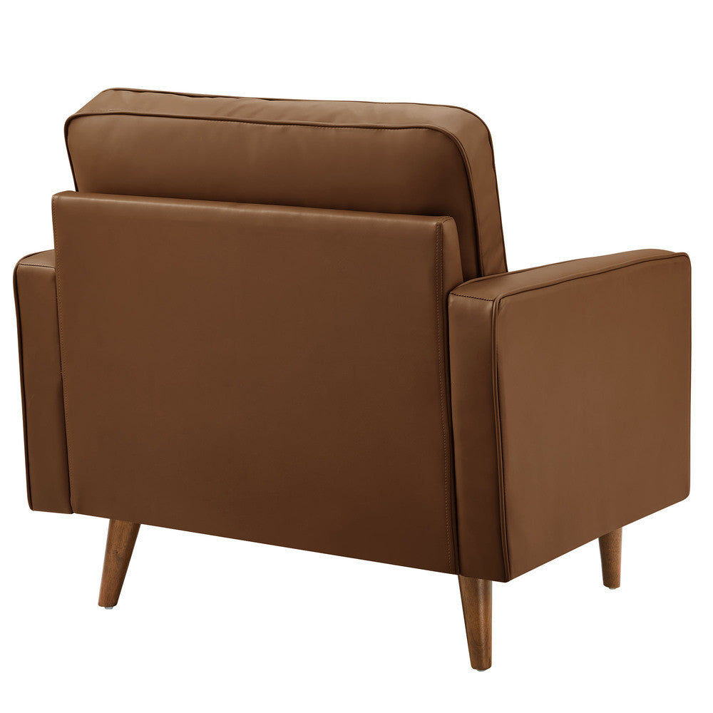 Modway Valour Tufted Vegan Leather Accent Armchair by Modway-EEI-6971