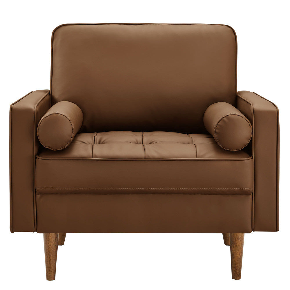 Modway Valour Tufted Vegan Leather Accent Armchair by Modway-EEI-6971