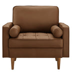 Modway Valour Tufted Vegan Leather Accent Armchair by Modway-EEI-6971
