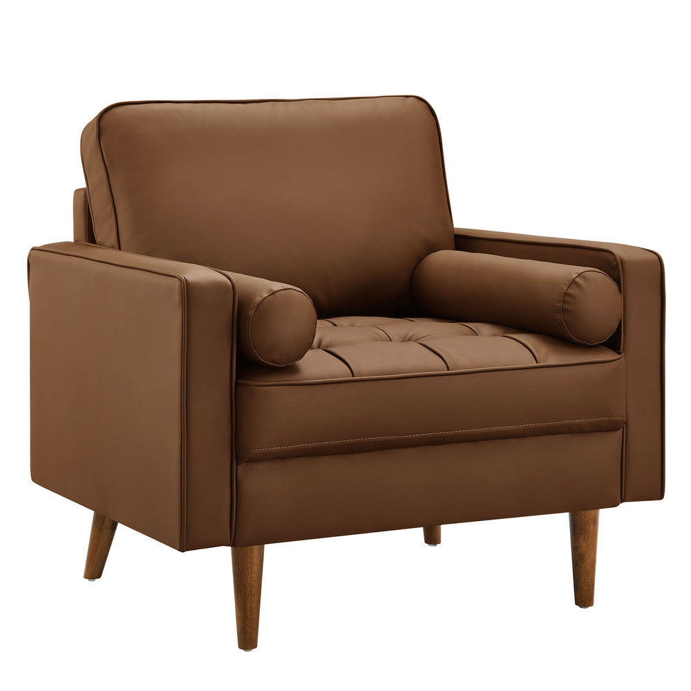 Modway Valour Tufted Vegan Leather Accent Armchair by Modway-EEI-6971