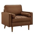 Modway Valour Tufted Vegan Leather Accent Armchair by Modway-EEI-6971