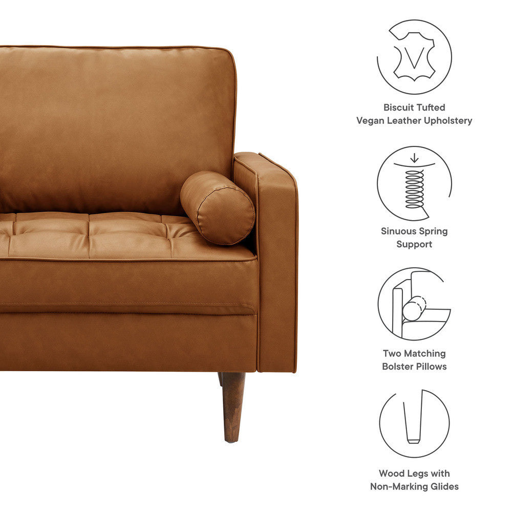 Modway Valour Tufted Vegan Leather Accent Armchair by Modway-EEI-6971