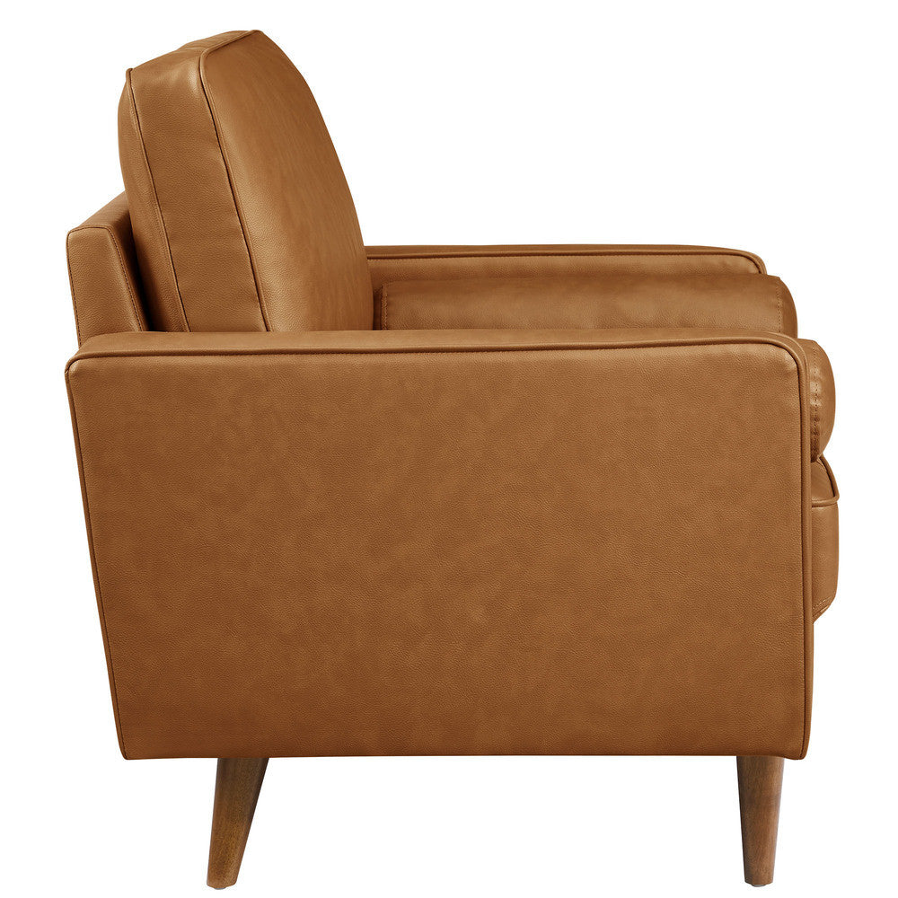 Modway Valour Tufted Vegan Leather Accent Armchair by Modway-EEI-6971