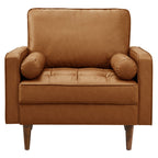 Modway Valour Tufted Vegan Leather Accent Armchair by Modway-EEI-6971