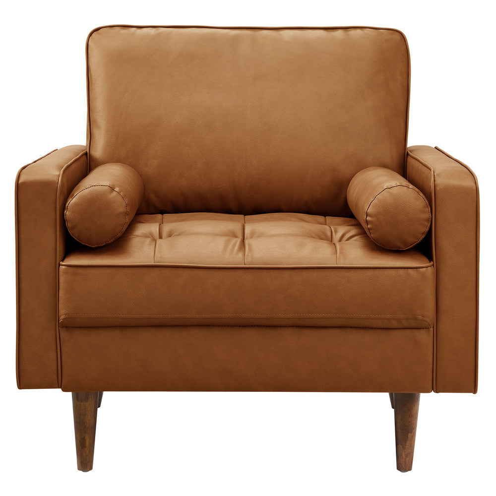 Modway Valour Tufted Vegan Leather Accent Armchair by Modway-EEI-6971