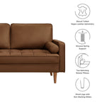Modway Valour Tufted Vegan Leather Loveseat by Modway-EEI-6972