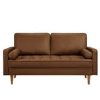Modway Valour Tufted Vegan Leather Loveseat by Modway-EEI-6972