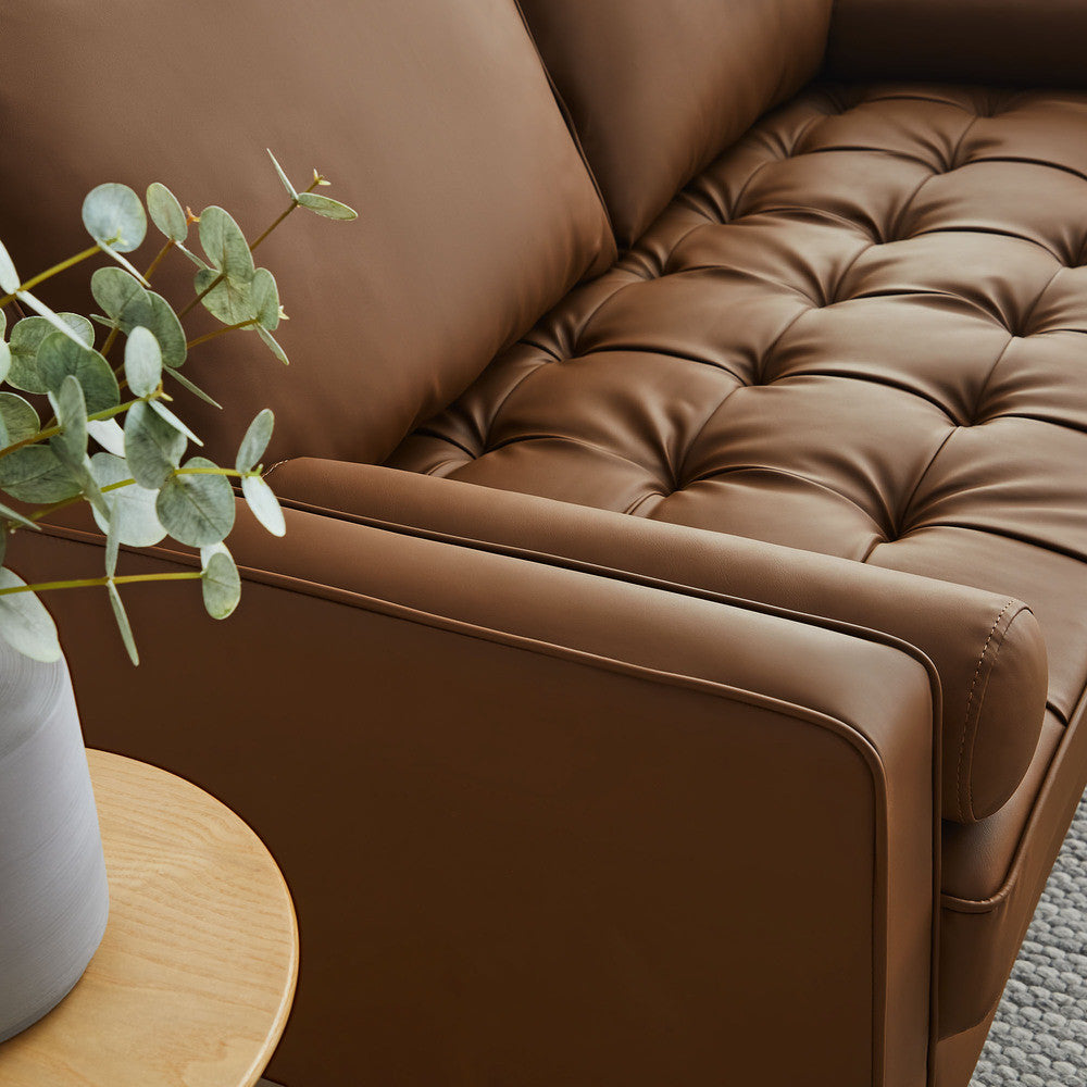 Modway Valour Tufted Vegan Leather Loveseat by Modway-EEI-6972