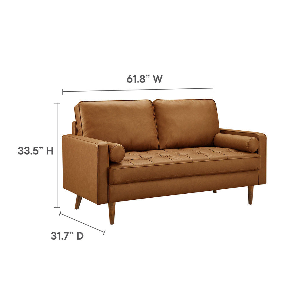 Modway Valour Tufted Vegan Leather Loveseat by Modway-EEI-6972