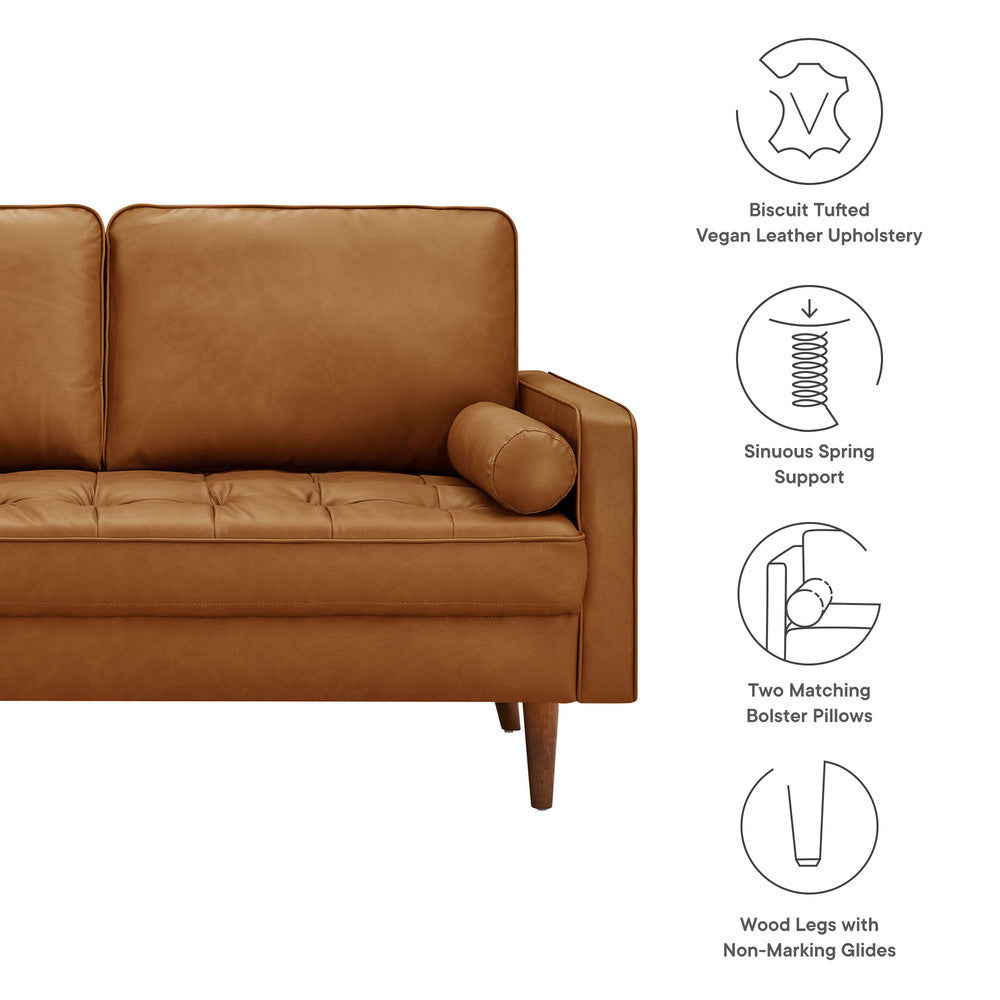 Modway Valour Tufted Vegan Leather Loveseat by Modway-EEI-6972
