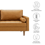 EEI-3765-TAN Valour Tufted Vegan Leather Sofa by Modway