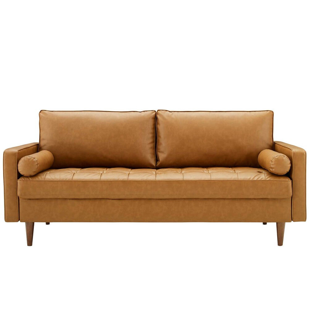 EEI-3765-TAN Valour Tufted Vegan Leather Sofa by Modway