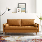 EEI-3765-TAN Valour Tufted Vegan Leather Sofa by Modway