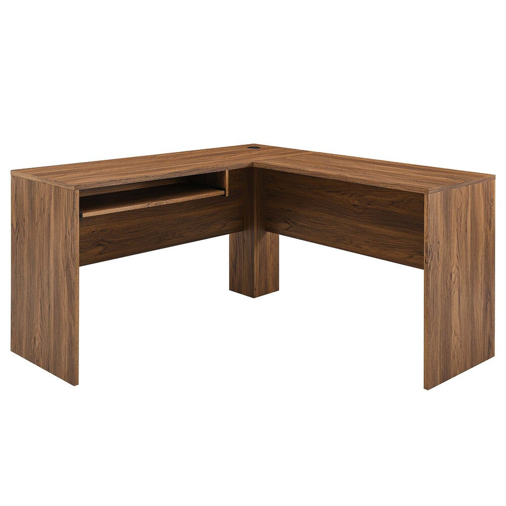 EEI-5703-WAL Venture L-Shaped Wood Office Desk by Modway