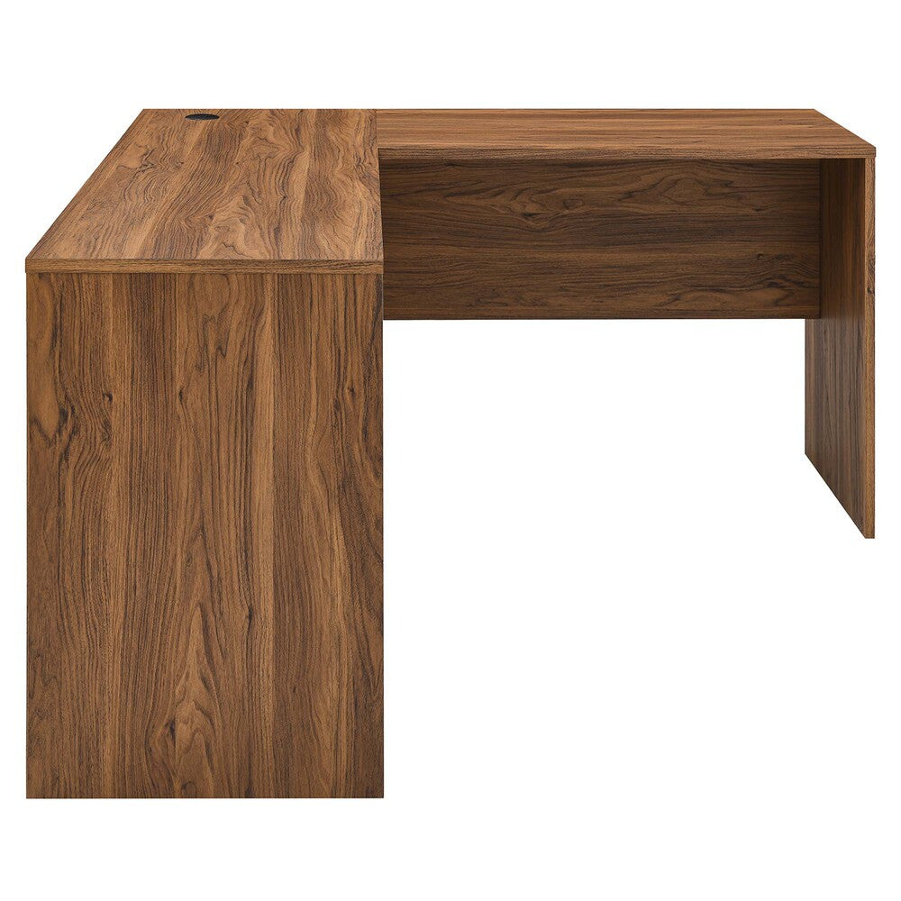 EEI-5703-WAL Venture L-Shaped Wood Office Desk by Modway