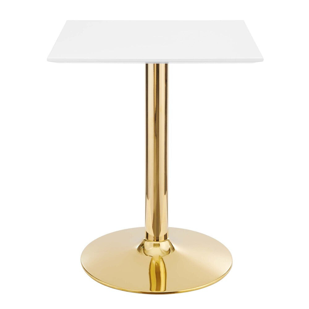 EEI-4545-GLD-WHI Verne 24" Square Dining Table by Modway
