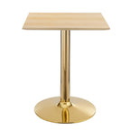 EEI-4741-GLD-NAT Verne 24" Square Dining Table by Modway