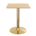 Modway EEI-4741-GLD-NAT Verne 24" Square Dining Table Gold Natural