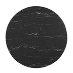 EEI-4746-GLD-BLK Verne 28" Artificial Marble Dining Table by Modway