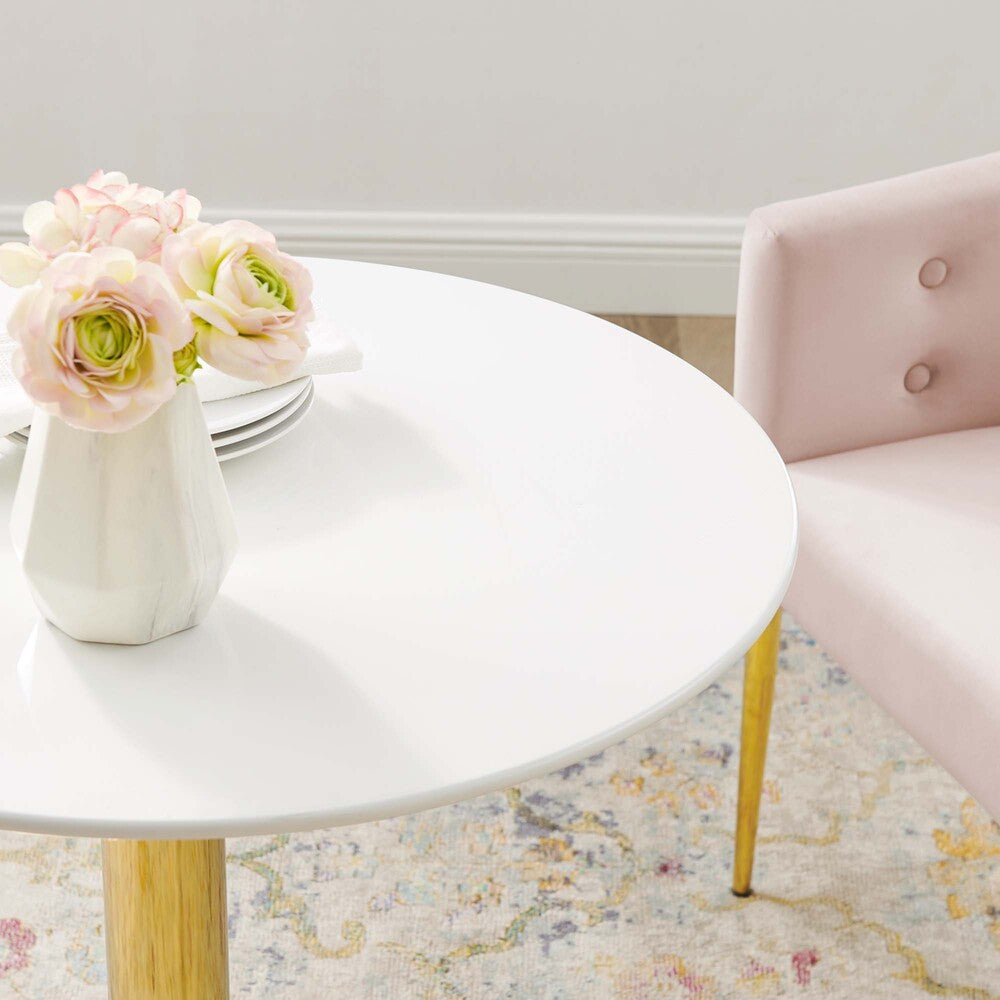 EEI-4543-GLD-WHI Verne 28" Dining Table by Modway