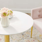 EEI-4543-GLD-WHI Verne 28" Dining Table by Modway
