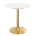 Modway EEI-4543-GLD-WHI Verne 28" Dining Table Gold White