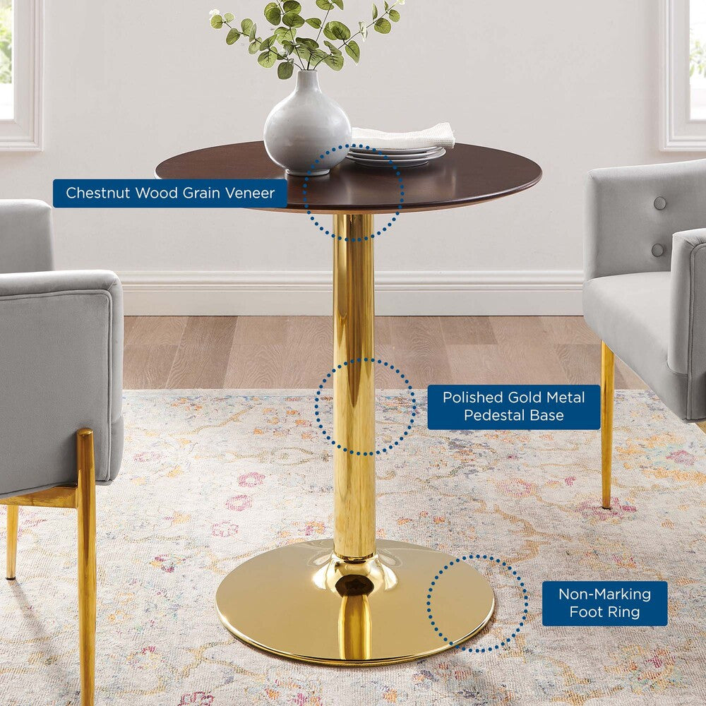 EEI-4551-GLD-CHE Verne 28" Dining Table by Modway