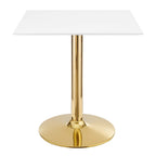 EEI-4546-GLD-WHI Verne 28" Square Dining Table by Modway